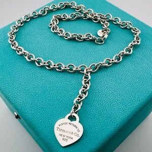 Return To Tiffany Lariat Heart Tag Necklace